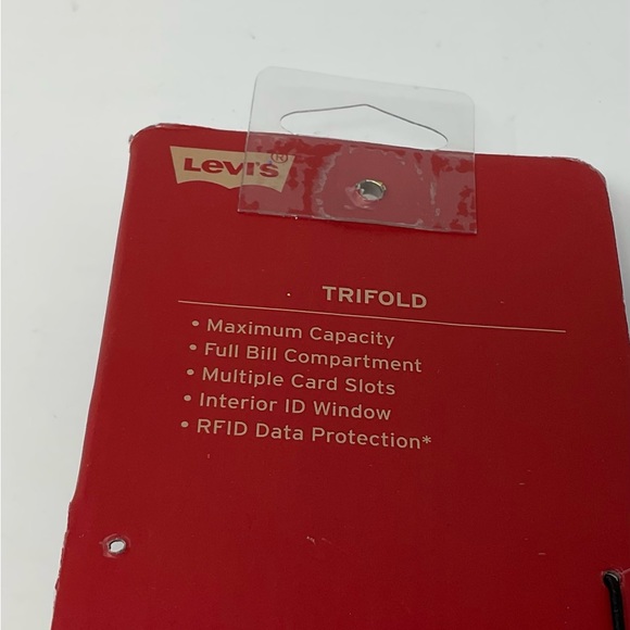LEVI'S Black RFID Protection Trifold Wallet - Picture 3 of 4